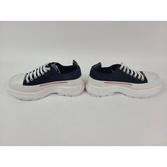 ALEXANDER MCQUEEN Black Suede Women's Tread Slick Platform Sneakers - 40 / 10 - Picture 4 of 10